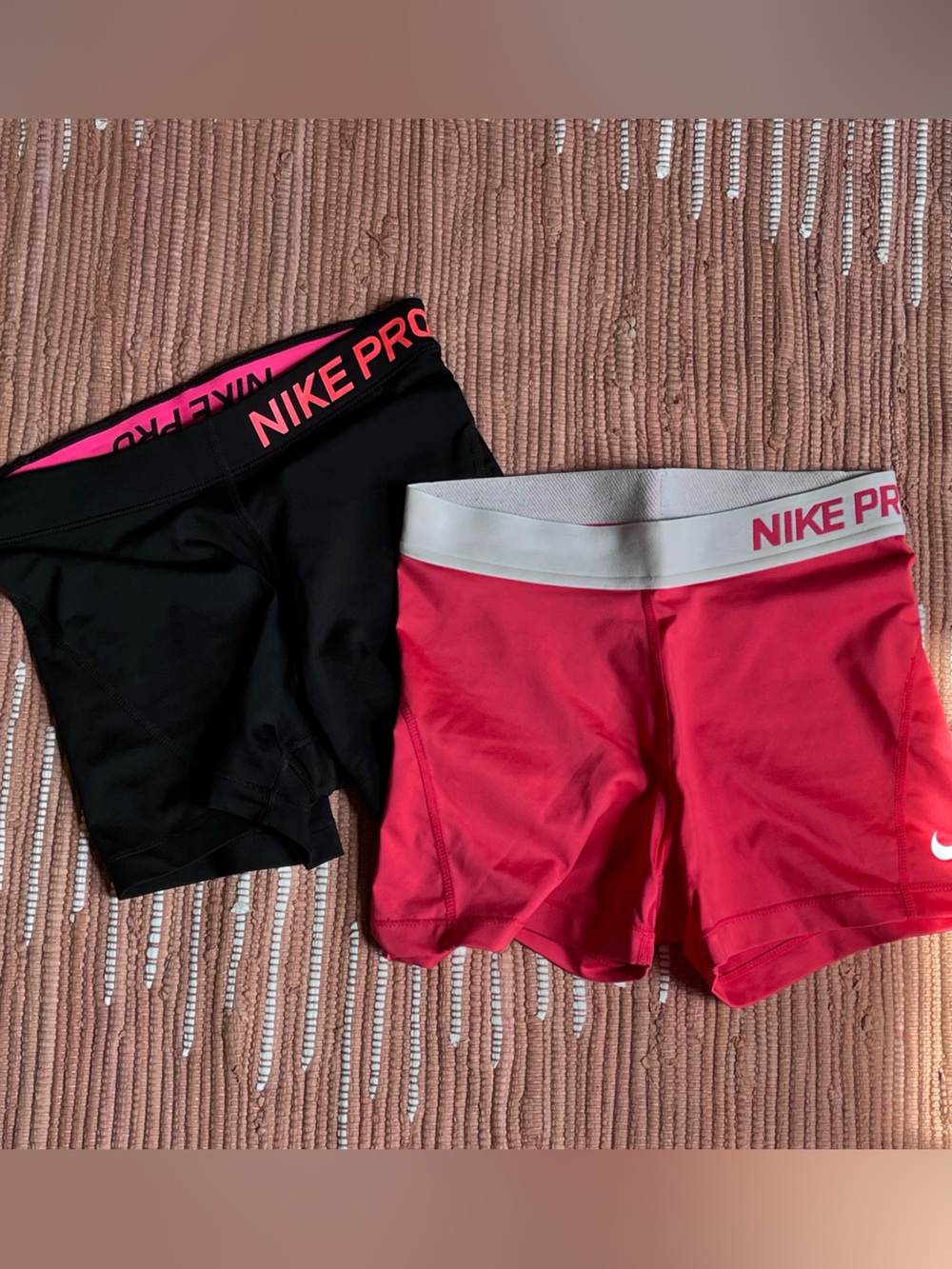 Nike Pro Compression Shorts - Black & Hot Pink